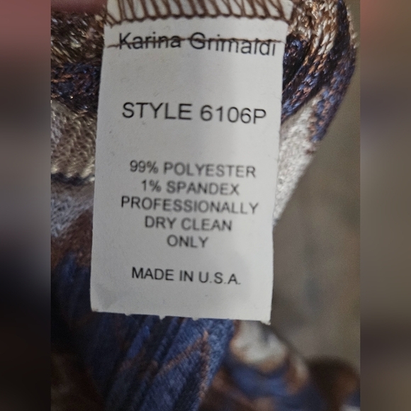 KARINA GRIMALDI Metallic zigzag strapless romper tie front. Size Small - Picture 4 of 13